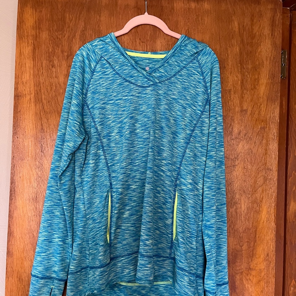 Tangerine Blue and Yellow Athletic Top